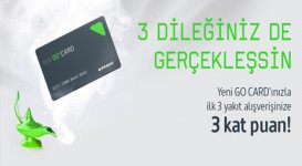 YENİ GO CARD'INIZ İLE İLK 3 DİLEĞİNİZ GERÇEKLEŞSİN